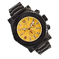 Renato Men's Emporium Chronograph Black IP Yellow Dial