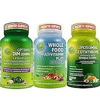 SUPPLEMENTS STUDIO Whole Food Multivitamin no Iron with Liposomal Glutathione & DIM Hormonal Balance Supplement for Optimal multisystem Support and Master Antioxidant