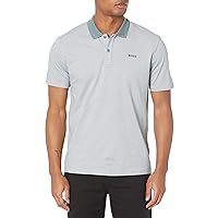 Men's Oxford Pique Contrast Stripe Polo Shirt