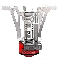 Gas One Backpacking Camping Stove - Pocket Rocket Stove with Piezo Ignition and Case for Isobutane fuel, 3
