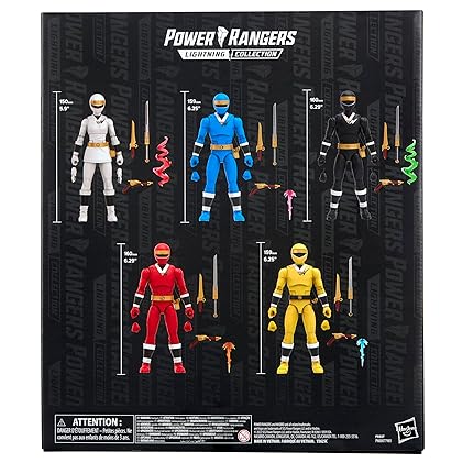Power Rangers Lightning Collection 5-Pack Alien Rangers of Aquitar 6-inch Action Figures, Toys Kids Ages 4 and Up (Amazon Exclusive)