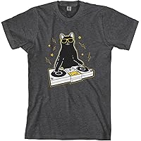 Threadrock Men's Cat DJ T-Shirt