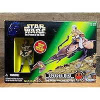 Star Wars - Power of the Force - Speeder Bike with Princess Leia Organa in Endor Gear