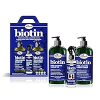 Difeel Biotin Pro-Growth Shampoo, Conditioner & Leave in Conditioning Spray 3-PC Boxed Gift Set - Includes Shampoo 33.8 oz., Conditioner 33.8 oz. and Leave in Conditioning Spray 6 oz.