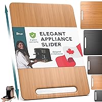 Ibyx Elegant Sliding Tray for Your Coffee Maker & Heavy Kitchen Appliances - Patent Pending - Sturdy, Slides Easily from Under The Cabinet - Rolling Appliance Tray for Countertop with Wheels 9.5”x14”