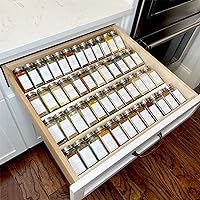 Clear Acrylic Spice Drawer Organizer, 4 Tier- 2 Set Expandable From 13