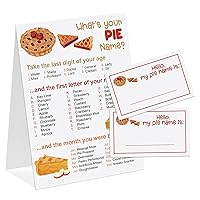 Pie Theme What's You Pie Name Game, Baby Shower Game Stickers, Birthday Game, Party Decoration, Activity Game for Office or Class, Package Contains 1 Sign and 30 Name Stickers(wyn22)