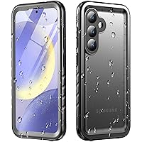 Cozycase for Samsung Galaxy S24 Waterproof Case - 360 Heavy Duty Full Body Protection/Shockproof/Dustproof/Double/Front and Back/IP68/S 24 Protective Case with Screen/Camera Protector Slim Black