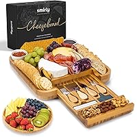Charcuterie Boards Gift Set: Charcuterie Board Set, Bamboo Cheese Board Set - Unique Mothers Day Gifts for Mom - House Warming Gifts New Home, Wedding Gifts for Couple, Bridal Shower Gift