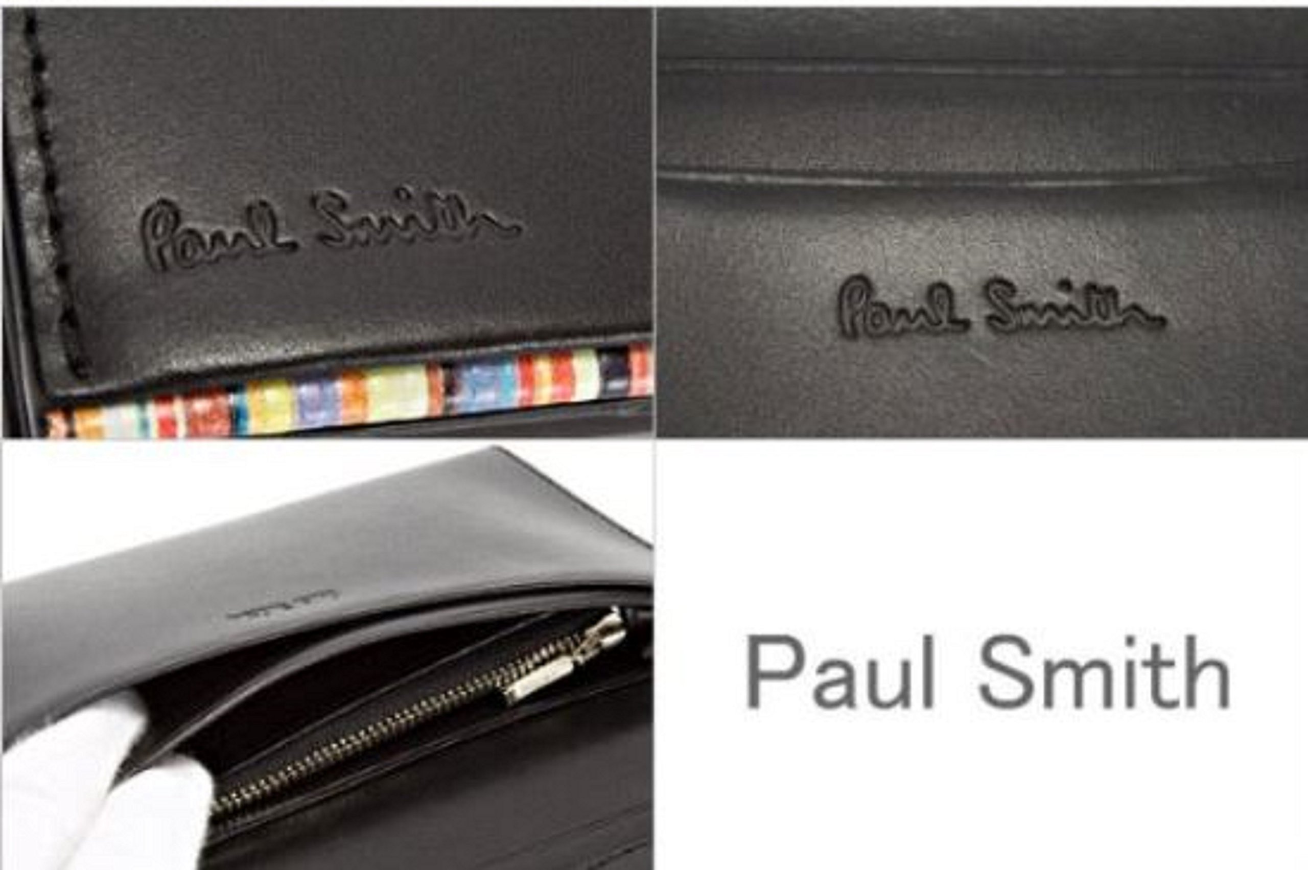 Paul Smith Long Wallet Multi Stripes Black