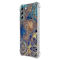 Galaxy S24 Plus Case,Gorgeous Colours Circle Mandala Drop Protection Shockproof Case TPU Full Body Protective Scratch-Resistant Cover for Samsung Galaxy S24 Plus