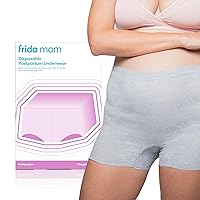 Frida Mom Postpartum Disposable Underwear, 100% Cotton, Microfiber Boyshort Cut Briefs