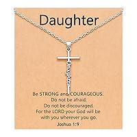 UPROMI Cross Necklace for Women Christian Gifts for Mom/Daughter/Nana/Strength
