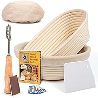 Sourdough Bread Baking Supplies Starter Kit, Banneton Bread Proofing Basket 9