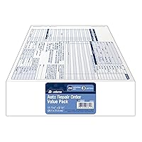 Adams Garage Repair Order Forms, 8.5 x 11 Inch, 3 Parts, 250-Count, White and Canary and White Tag (GT3811)