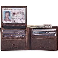 Cochoa Wallet for Men's RFID Blocking Real Leather Bifold Stylish 2 ID Window in Gift Box