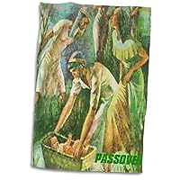 3dRose Florene Jewish Theme - Moses in Basket Passover Scene - Towels (twl-37410-1)
