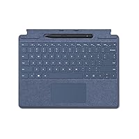 Microsoft Surface Pro Signature Keyboard with Slim Pen 2 Bundle, Sapphire Colour Keyboard