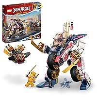 LEGO NINJAGO Sora’s Transforming Mech Bike Racer Building Toys for Kids, Featuring a Mech Ninja Bike Racer, a Baby Dragon and 3 Minifigures, Gift for Kids Aged 8+, 71792
