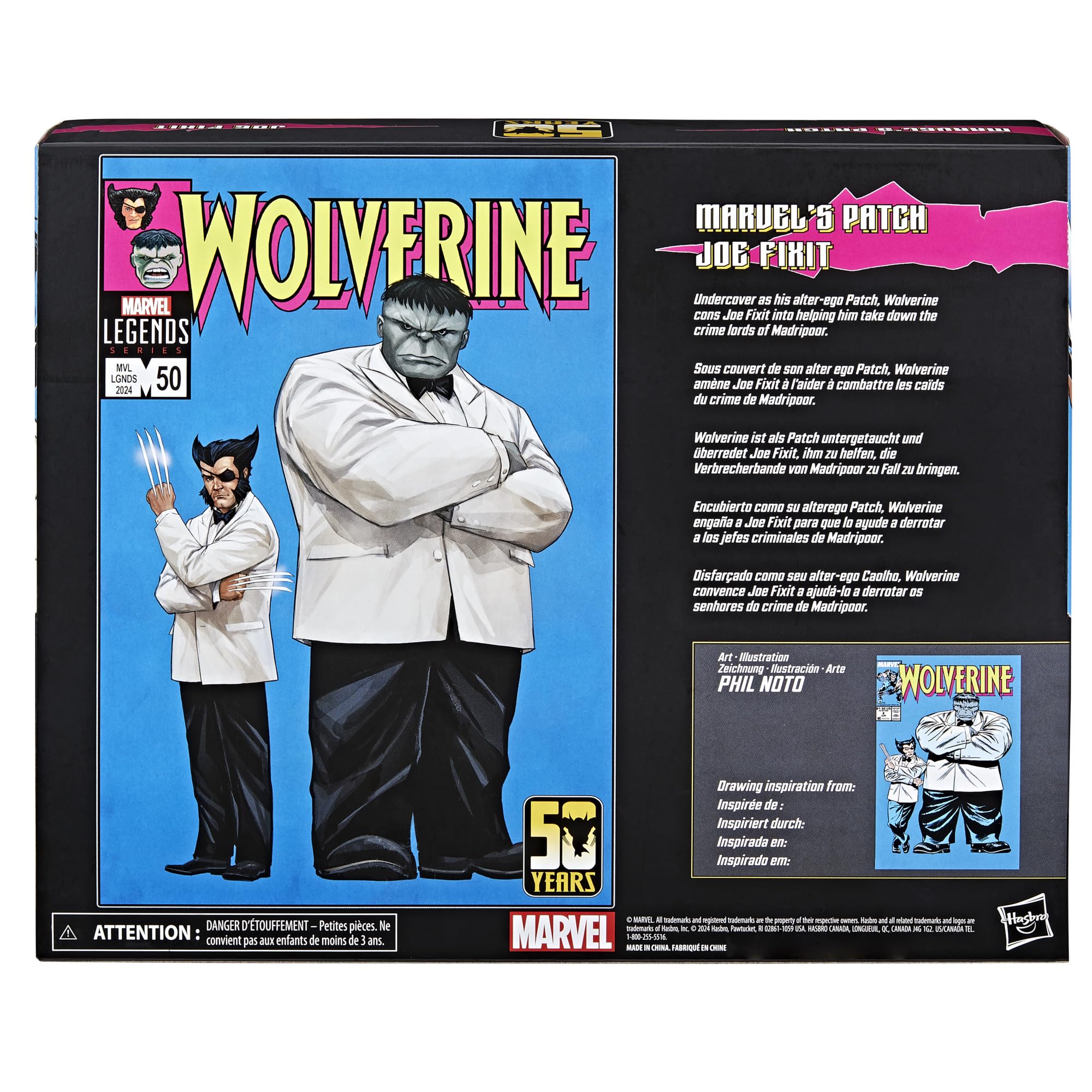 Marvel Legends Series Patch and Joe Fixit, Wolverine 50th Anniversary Comics Collectible 6-Inch Scale Action Figure 2-Pack