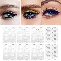 Eyeliner Stencils , 64 Pairs Eyeliner Molds Pads, Eyeshadow Stamp Pads Stencils Stickers Kit,Cat Winged Eyeliner Tape for Eyes ,Quick Makeup Tool for Beginners
