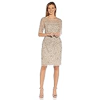 Adrianna Papell Women's Beaded Sheath Dress