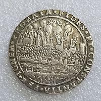 Antique Crafts 1629 European Silver Dollar Coin Medal Swedish Silver Dollar Commemorative Coin Metal Coin Plated Commemorative Coin Badge Medal for Collection Arts Gifts Souvenir