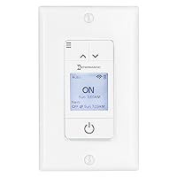 Ascend Smart Wi-Fi 15 Amp 7-Day Indoor Programmable In-Wall Timer, Works with Alexa, Auto Dst & Astro On/Off, White