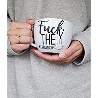 Fuck the patriarchy coffee mug. taylor's version red
