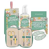 Studio Oh Ultimate Spa Experience Bundle, Includes Rejuvenating Under Eye Patches, Shower Oil, Bath Sponge, & Nail Care Kit- Perfect Gift for Teen & Tween Girls