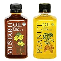 DAANA Mustard Oil and Peanut Oil: CERTIFIED USDA ORGANIC, EXTRA VIRGIN, COLD PRESSED
