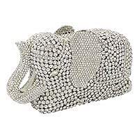 Elephant Evening Clutches Bags Metal Crystal Clutch Minaudiere Wedding Bridal Purses and Handbags