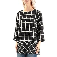 Alfani Womens Geometric Pullover Blouse