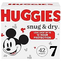 Huggies Size 7 Diapers, Snug & Dry Baby Diapers, Size 7 (41+ lbs), 42 Count
