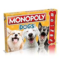 Dogs Monopoly Board Game English Edition, Play with Your Favourite Canines from Pomeranian, Siberian Husky and Shiba Inu, Fun Family Board Game for Ages 8 and up