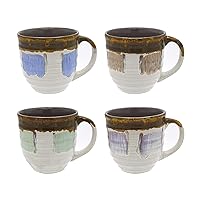 Mug Large Coffee Mugs Set of 4 Glazed Ceramic Coffee Cups, Beautiful 20 Ounce Kitchen and Home Décor, Great Oversized Gift Mugs Dishwasher Microwave Safe (Set of 4)