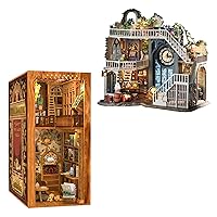 CUTEBEE DIY Dollhouse Miniature Kit, DIY Wooden Dollhouse Kit Miniature House Kit Tiny House Kit, Creative Room Idea (Magic House)(Eternal Bookstore)