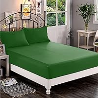 Elegant Comfort 1500 Premium Hotel Quality 1-Piece Fitted Sheet, Softest Quality Microfiber-Deep Pocket up to 16 inch,Wrinkle and Fade Resistant, California King, Hunter Green