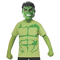 Marvel Avengers Assemble Incredible Hulk Costume T-Shirt with Mask, Medium
