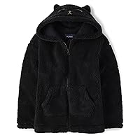 The Children's Place Girls' Sherpa Hooded Coat Winter and Fall Outerwear Jacket