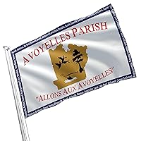 Avoyelles Parish Louisiana Flag Banner - Double Stitched Vivid Color Nylon Avoyelles Parish Ensign with Brass Grommets- Suitable for Outdoor Activity Hiking, Christmas Day, Camping - 3x5 Feet