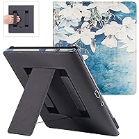 BOZHUORUI Stand Case for Kindle Scribe (10.2 inch 2022 Release) - [Built in Pen Holder] Premium PU Leather Bookcover with Double Hand Strap and Auto Sleep/Wake (Magnolia)