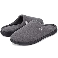 CIOR Unisex Men's and Women's Memory Foam Slippers Comfort Knitted Cotton-Blend Closed Toe Non-Slip House Shoes Removable & Double-sided Insoles Upgraded Version -U120WMT004-1205