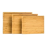 SMIRLY Wooden Cutting Boards For Kitchen - Bamboo Cutting Board Set with Holder, Wood Cutting Board Set, Cutting Board Wood, Wooden Chopping Board, Wooden Cutting Board Set