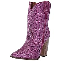 Dingo Black Neon Moon Women's 8 inch Almond Toe Western Boots DI567-BLACK