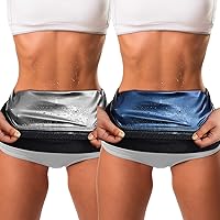 Geyoga 2 Pieces Waist Trimmer for Women Sweat Wrap Sweat Waist Trainer for Bodybuilding Lower Belly Fat