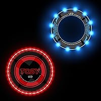 TOSY Bundle of 2 - Red Frisbee + Blue Flying Ring