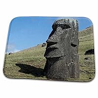 3dRose Chile, Easter Island, Rano Raraku. Moi Stone face... - Bathroom Bath Rug Mats (rug-228729-1)