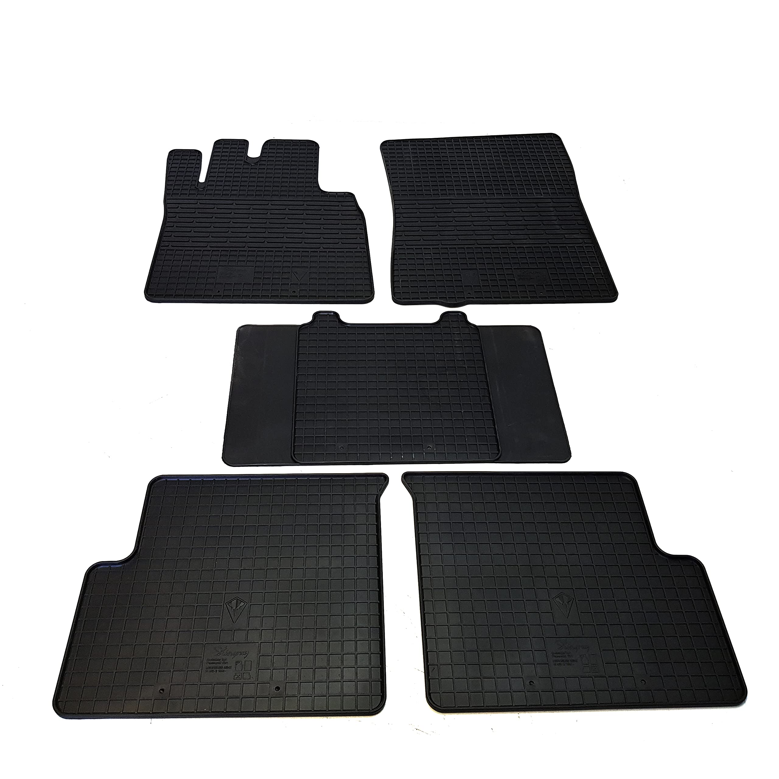 All Weather Rubber Carmats Fully Tailored Floor Mats Custom Fit 5 pcs Front & Rear Liners Suitable for Mercedes-Benz G-Class G Wagen 5D W463 1990-2017