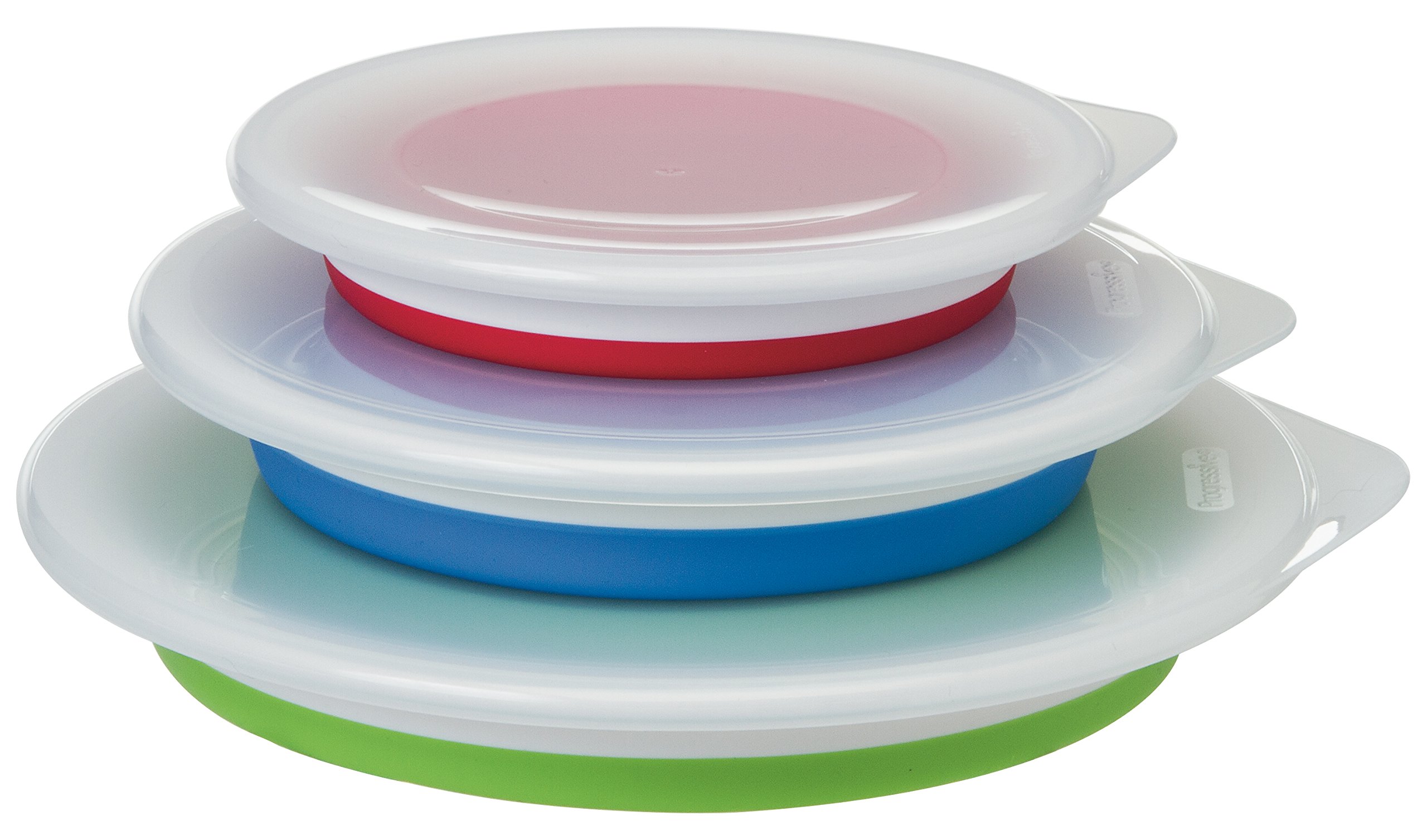 Progressive Prepworks Thinstore Collapsible Prep/Storage Bowls with Lids - Set of 3,Multicolored